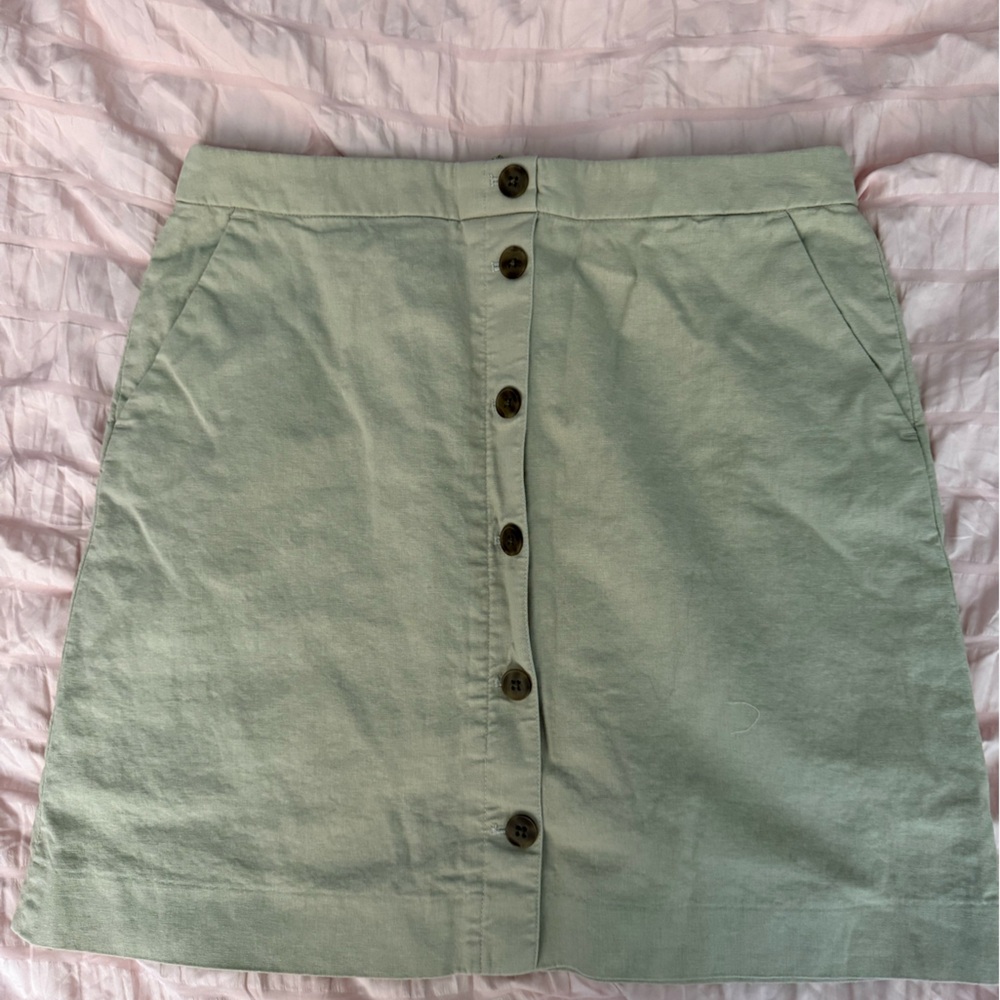 J. Crew tan Button-Front Skirt
